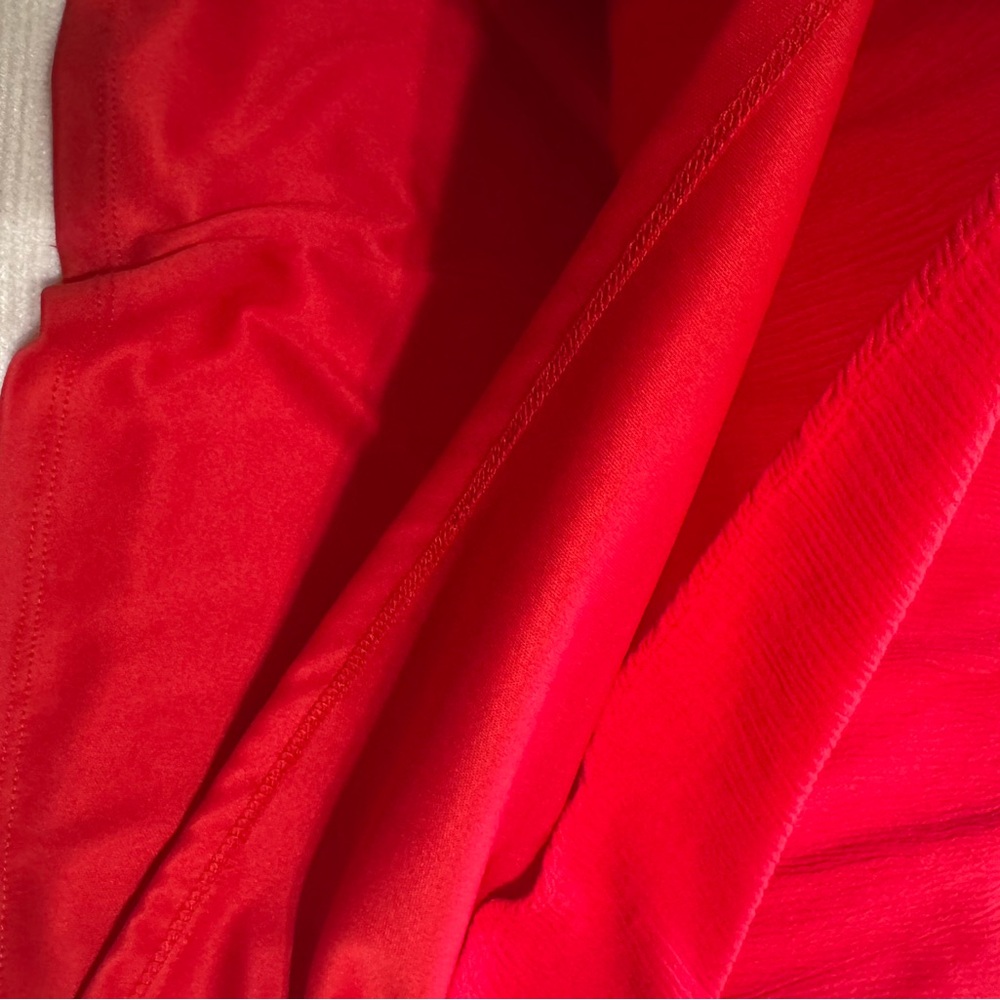 Nina Leonard Red Sleeveless Maxi Dress with Lace Waist - Picture 6 of 8